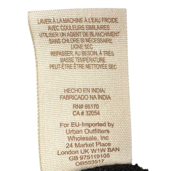 Free People Women's Canyon Rose Button Down Top Size S Black Boho Embroidered - Picture 7 of 10